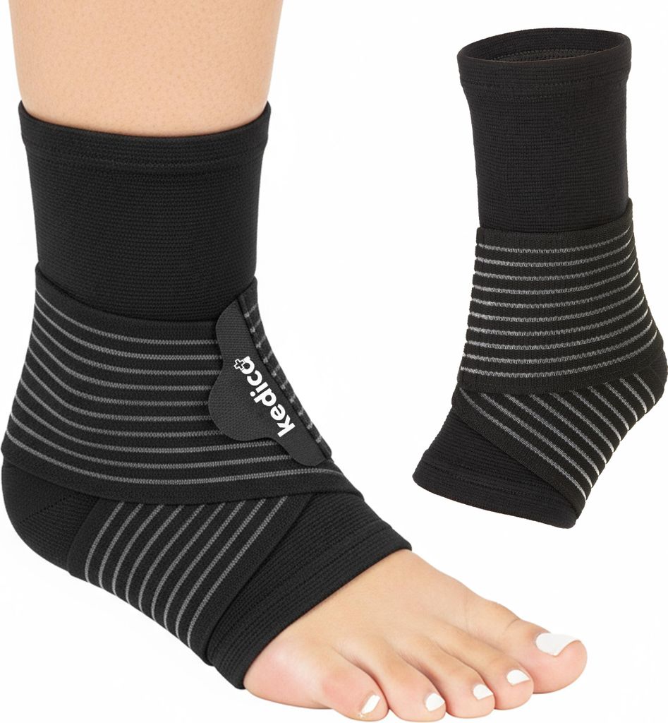 Kedica Knöchelbandage Verstellbare, Fußgelenk-Bandage, Sprunggelenkbandage - Große L - Seite: Universal