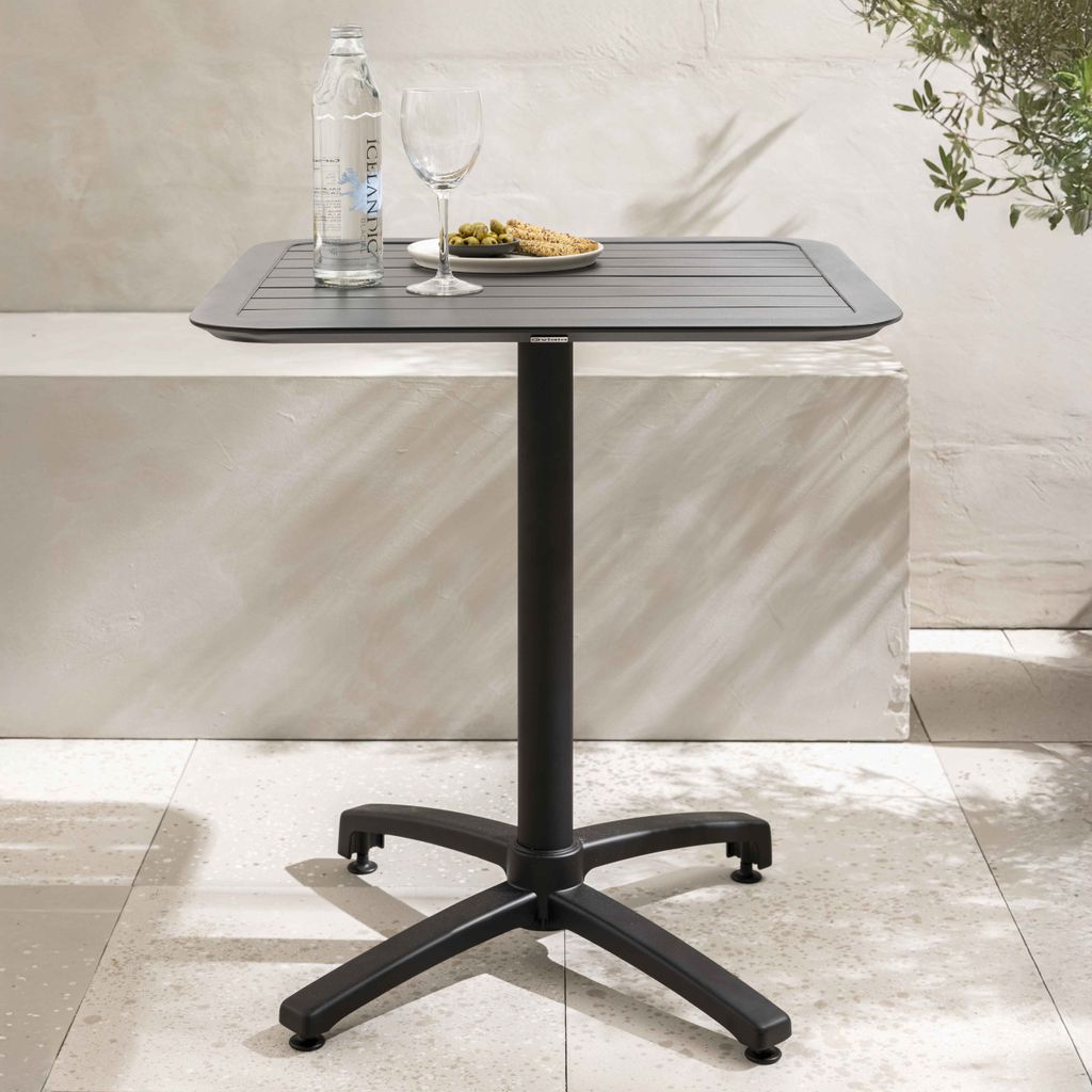 Kipptisch 70 x 70 cm schwarz - Oviala Almada