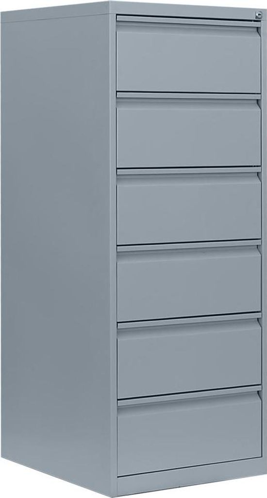 Karteischrank Karteikartenschrank DIN A5 zweibahnig 6Schubladen Lichtgrau 565620