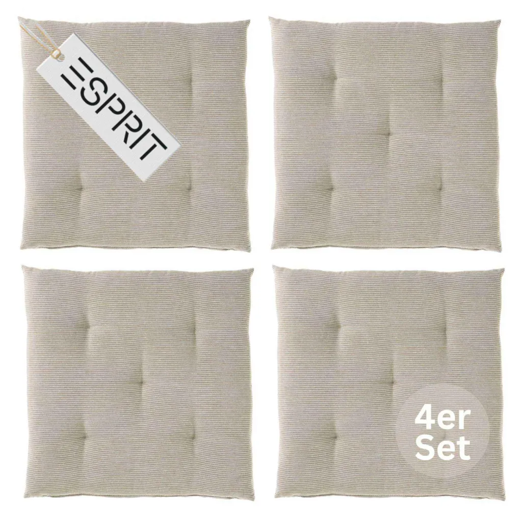 Coussin de chaise marron ESPRIT NEEDLESTRIPE 40x40 cm lot de 4 durable