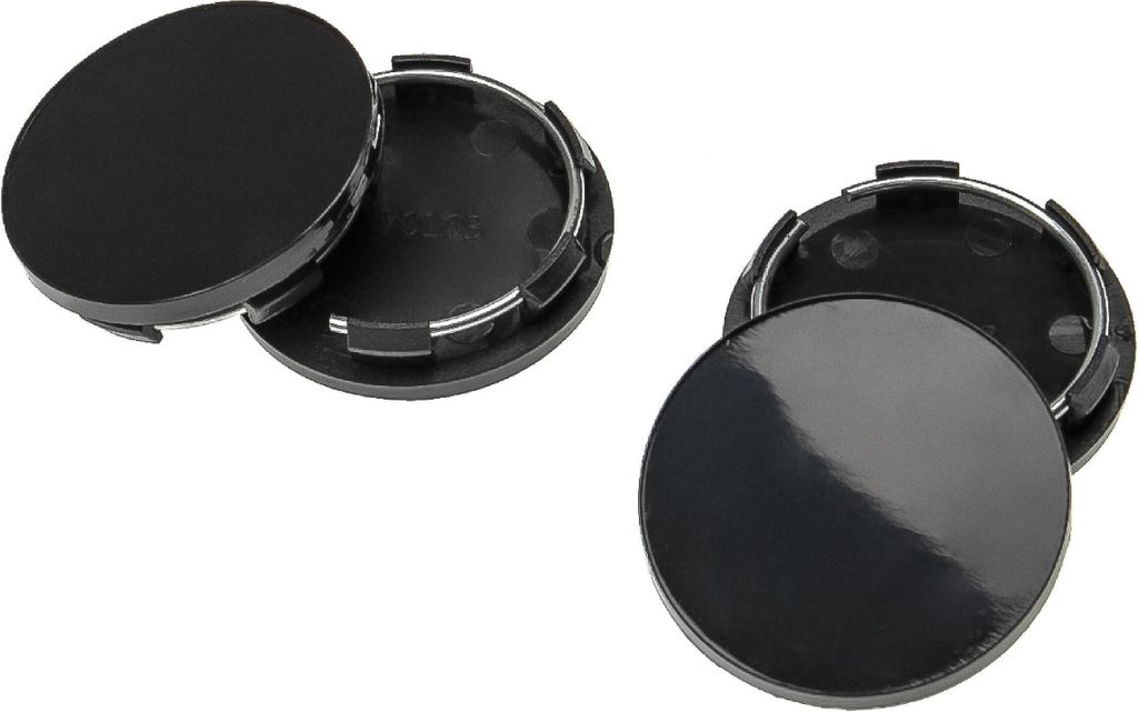 vhbw 4x Nabenkappe Ersatz für C-70103 für Autos, PKW - Auto Radnabendeckel, 51 mm Schwarz, Kunststoff