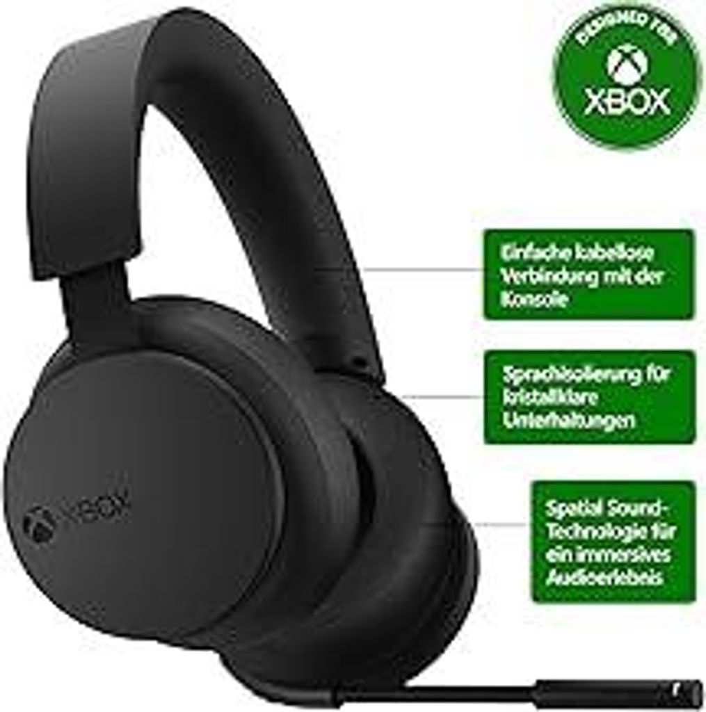 Xbox Wireless Headset: Kabelloses Headset – Kompatibel Series X|S, One und Windows-Geräten