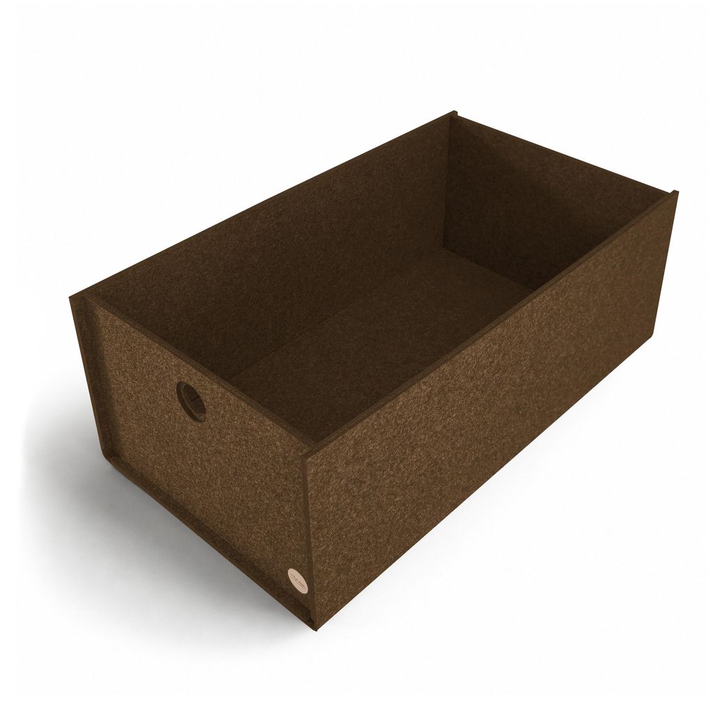 Aufbewahrungsbox CARGA Filz 55 x 31 x 20 cm ohne Deckel in hellbraun meliert