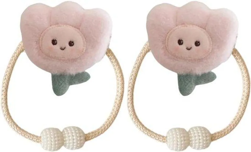 Embrasse à rideaux tulipe cartoon pour enfant - Lot de 2 pinces déco