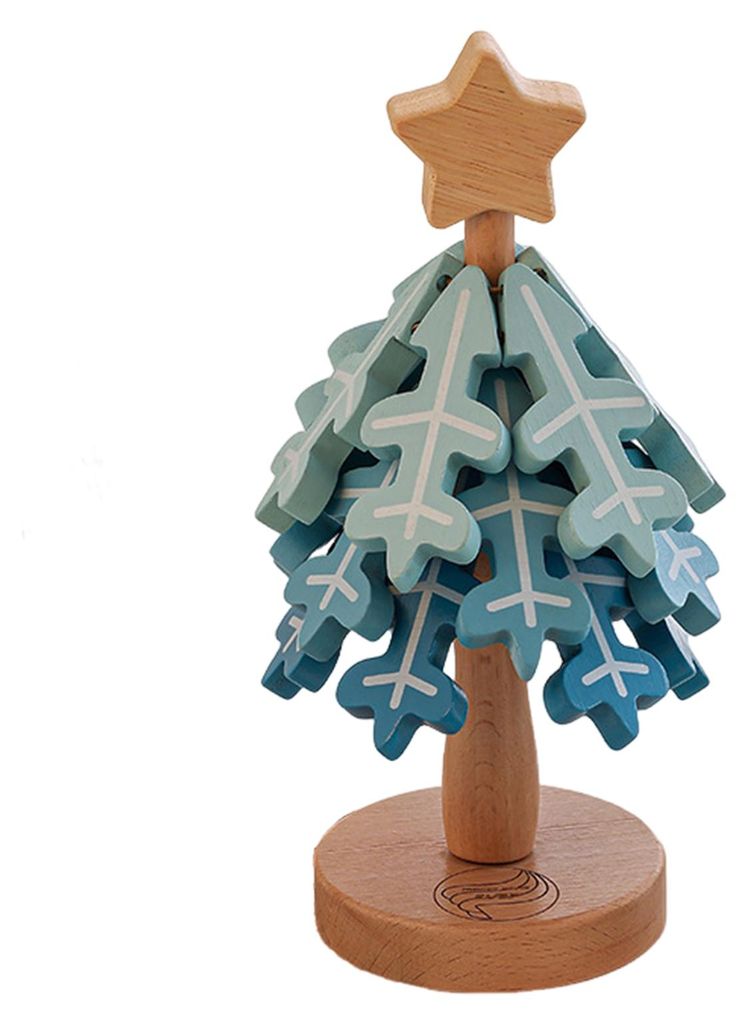 Untersetzer in Form eines Weihnachtsbaums aus Holz für heiße Speisen, faltbare Topfuntersetzer, hitzebeständige Silikon-Tischschutzmatten, kreat...