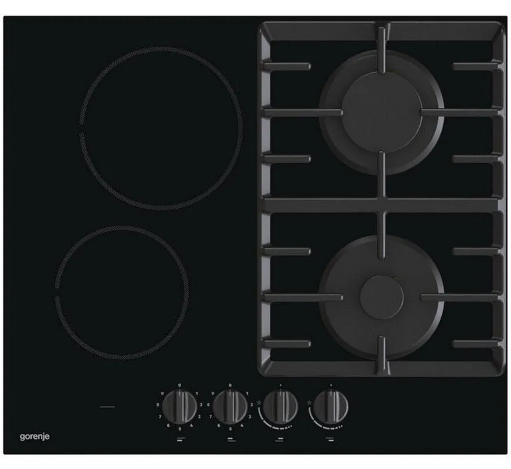Plaque Mixte 60 cm Gorenje GCE691BSC pour Cuisiner au Gaz et Induction