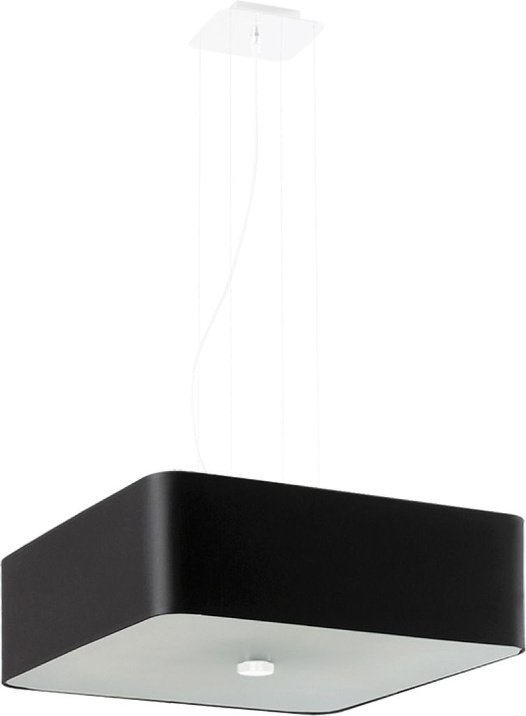Kronleuchter LOKKO 45 schwarz 5xE27 15W Stoff/Glas/Stahl 105x45x45cm Sollux Lighting