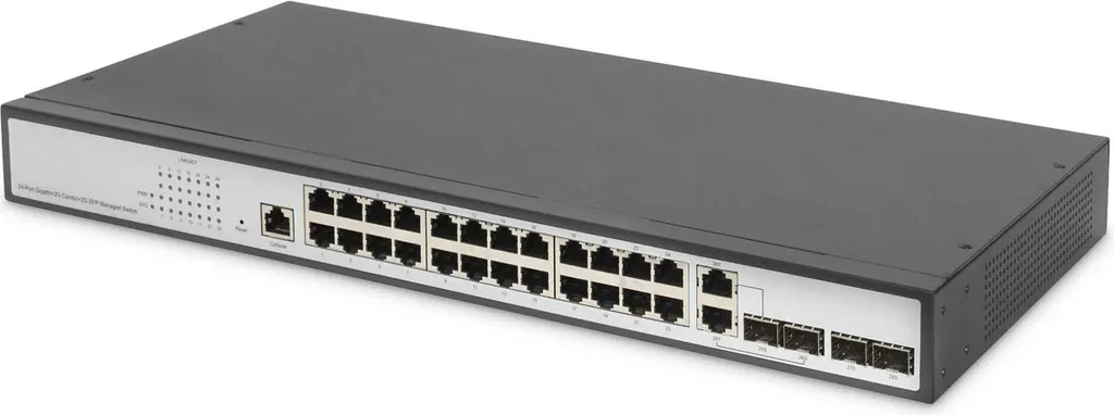 Switch DIGITUS 24 ports avec 2 Uplinks SFP Gigabit administrable