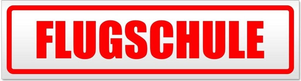 Kiwistar - Autoaufkleber - Rot - 30 x 8 cm - Flugschule - Hinweis Aufkleber Sticker für Auto, Kfz, Fahrrad, PKW, LKW