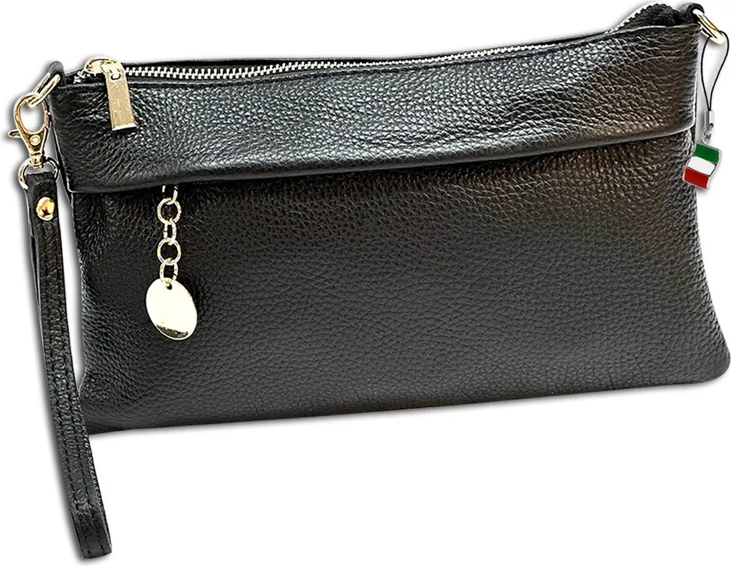 Pochette cuir noir Florence OTF838S1 : Finissez-en avec les Sacs Encombrants