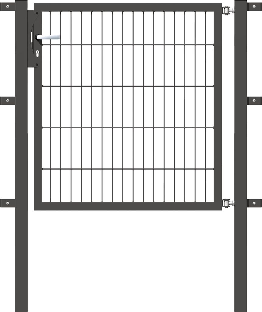 Alberts Einzeltor Flexo mit Zubehör, zum Einbetonieren, anthrazit, Breite 100 cm, Höhe 100 cm