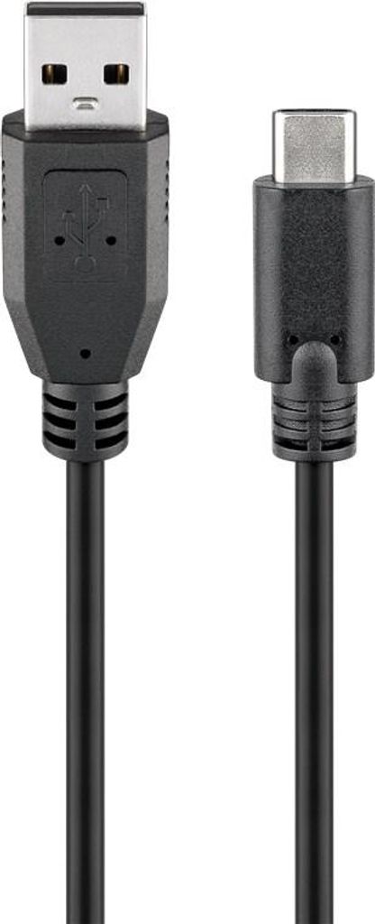 goobay Cavo USB 2.0 da USB C a USB A nero 0,5 m Immagine del prodotto 