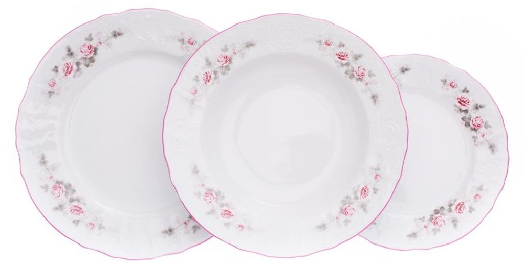 Thun 1794 Bernadotte, Tellersatz, rosa, rosa Linie, 18 Produktbild 
