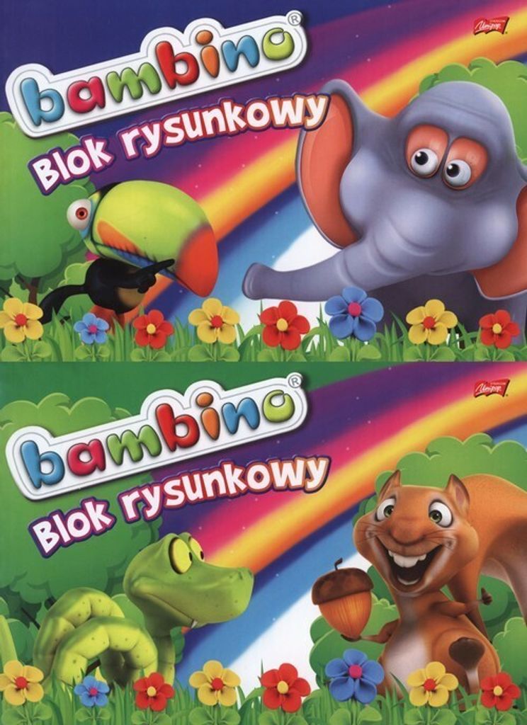 Blok rysunkowy A4 Bambino 20 kartek 10 sztuk mix Zdjęcie produktu 
