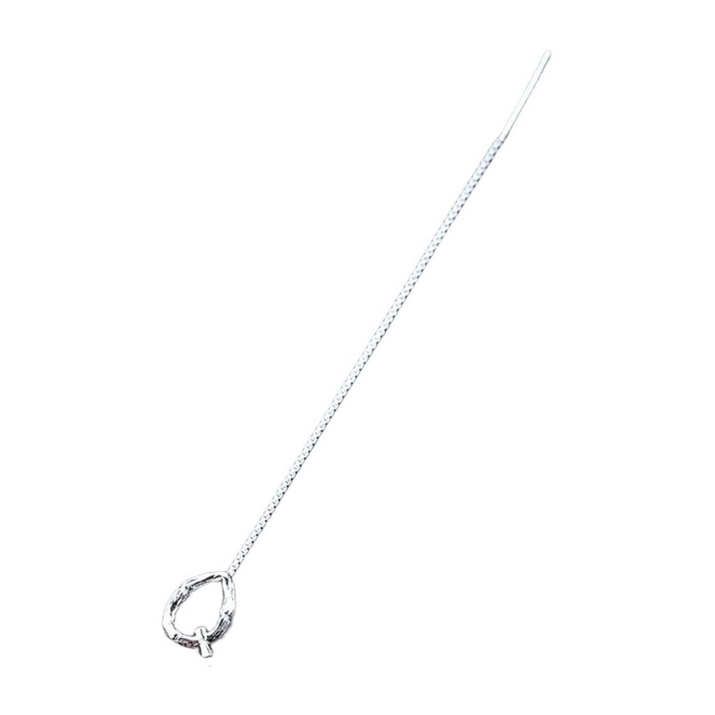 1 Stück baumelnder Ohrring, silberfarben, 26 englische Buchstaben, lange Quaste, Linie, Kette, eleganter Stil, Ohrschmuck, Kupferschmuck, Damen, b...