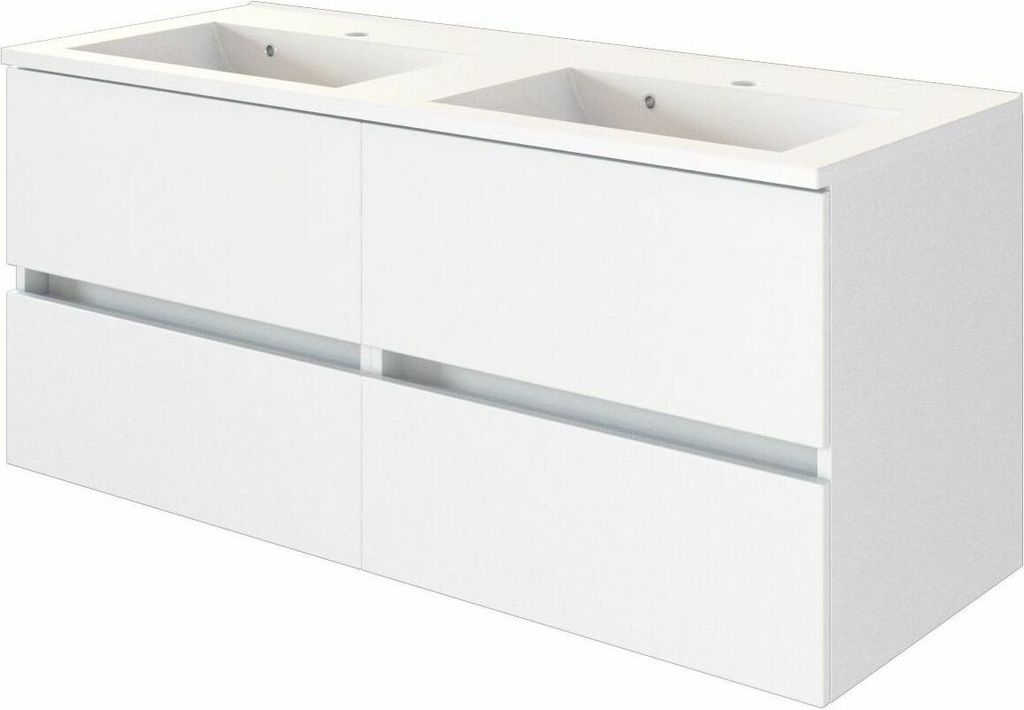 Held Möbel Waschtisch Baabe 120 cm weiß/matt weiß