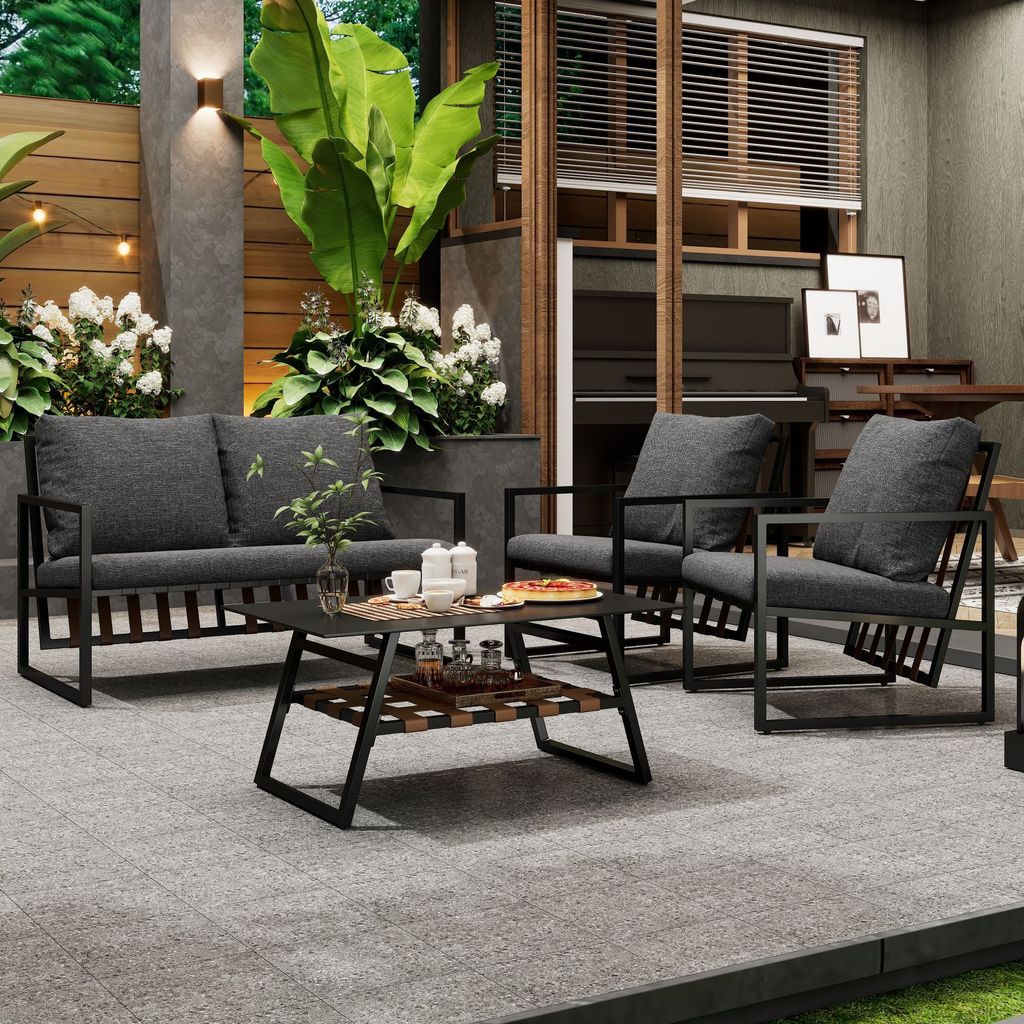 okwish Gartenlounge-Set mit Couchtisch, Gartenmöbel Set Produktbild 3
