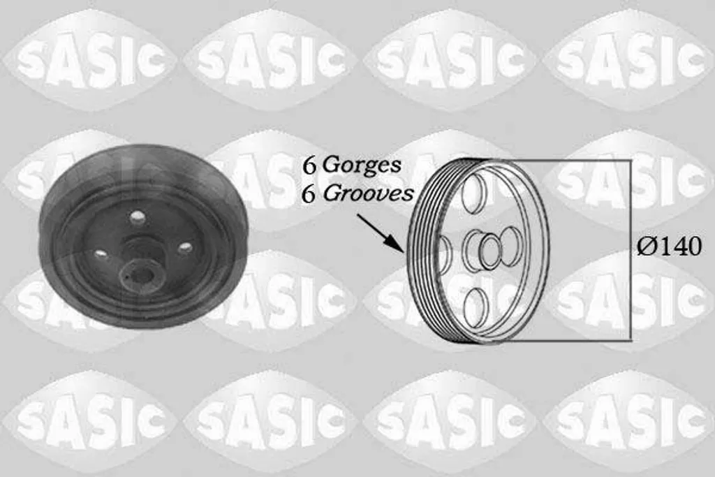 Stop aux Vibrations avec la Poulie Vilebrequin SASIC 2156005 OE 1100051