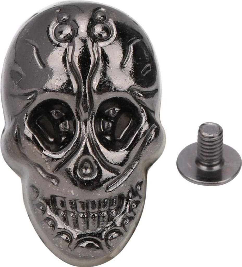 20PCS DIY 15.66 x 25.24mm Punk Nieten Nieten Gothic Ornamente / Schuhe Zubehör88 Ghost Head Gun Farbe