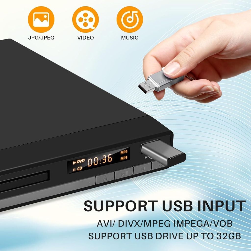 HD DVD přehrávač s připojením HDMI, DVD přehrávač bez Obrázek produktu 6