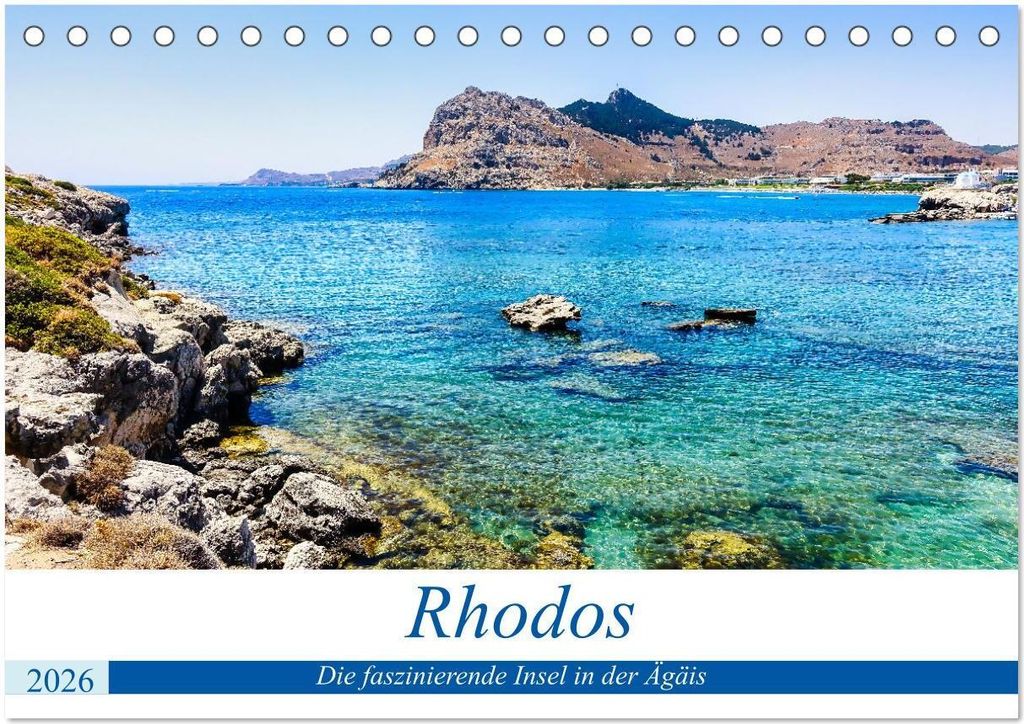 Rhodos - Die faszinierende Insel in der Ägäis (Tischkalender 2026 DIN A5 quer), CALVENDO Monatskalender