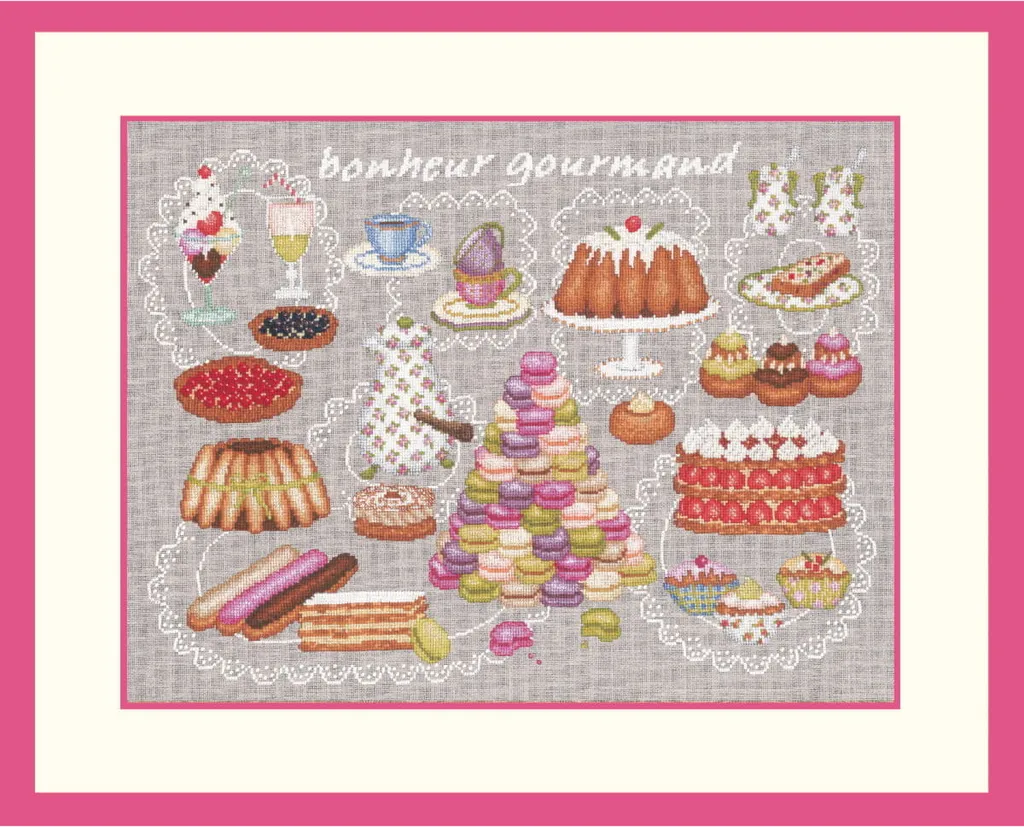 Kit DIY Punto Croce Le Bonheur des Dames Lucky Mushroom 43x31cm