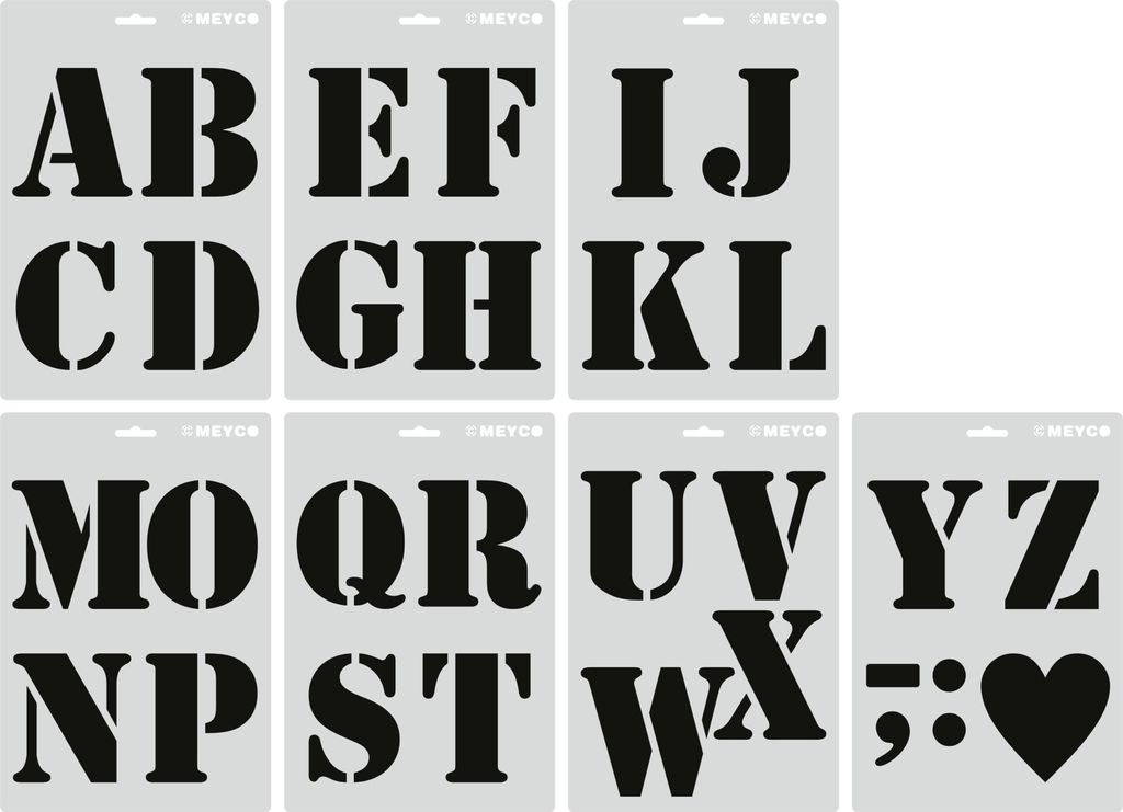 Schablonen-Set "XL Buchstaben" Produktbild 
