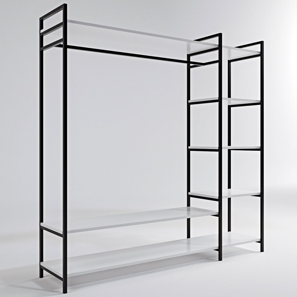 Skye Decor, Trend- Trend Gardırop Sağ raflı L615LCV, Weiß, Produktbild 5
