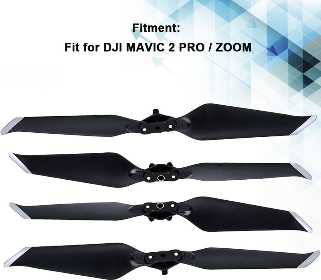 8 Pale Eliche Silenziose Per DJI Mavic Mini 2 - Colore Argento E Nero - Autopartsland - Foto 4