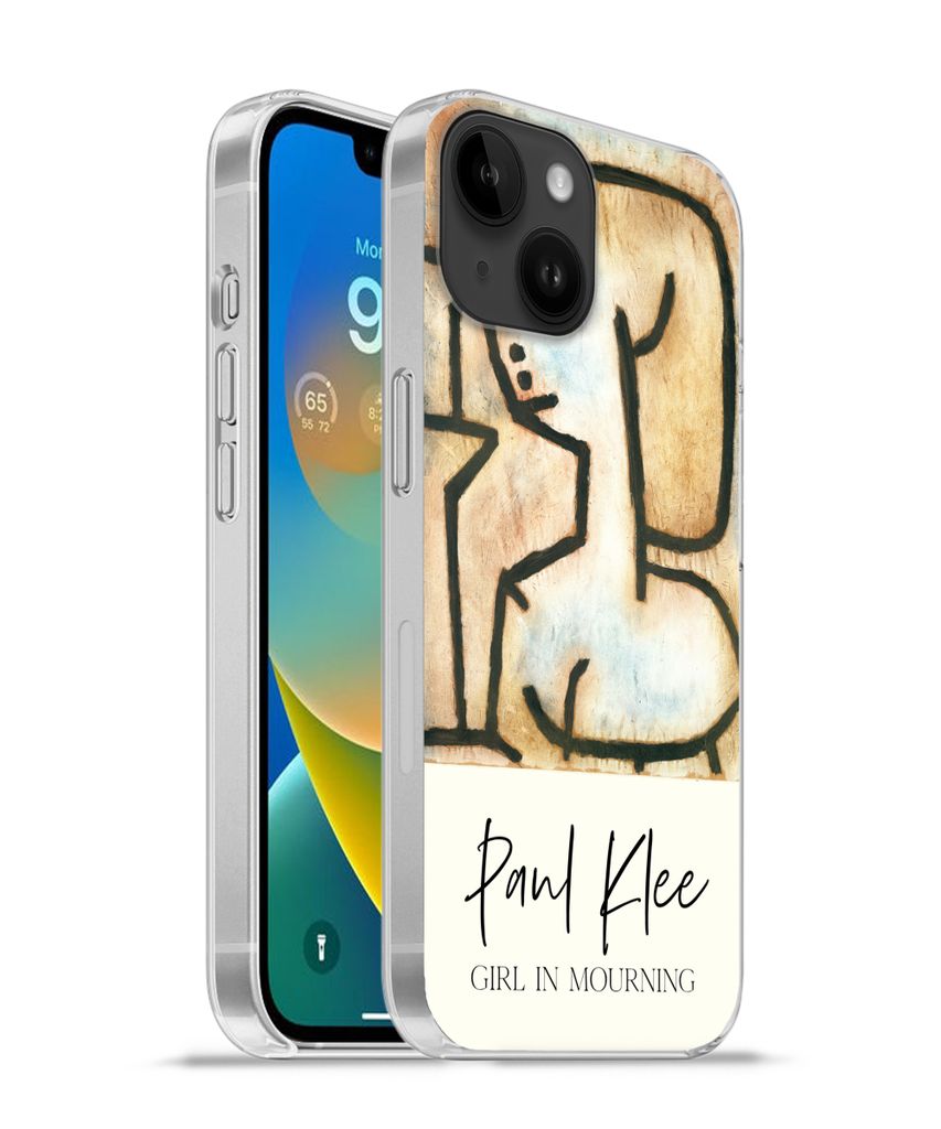 MuchoWow Handyhülle Schutzhülle Hülle für Apple iPhone 14 - Softcase Kunst - Paul Klee - Trauerndes Mädchen Silikon Softcase Handy Hülle - ...