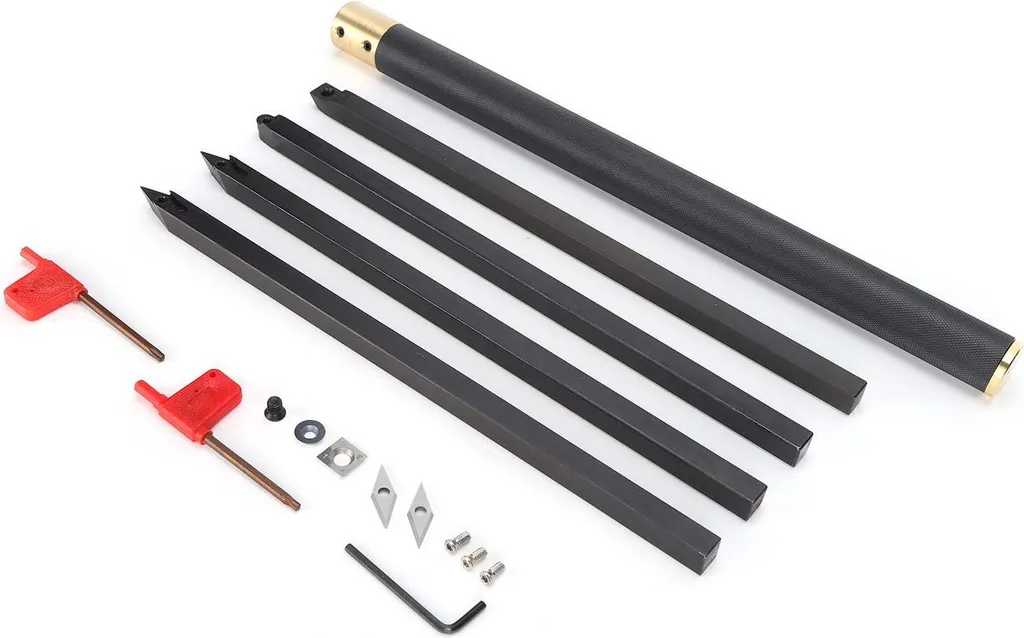 Porte-outils de tournage bois rotatif avec clé hexagonale et vis
