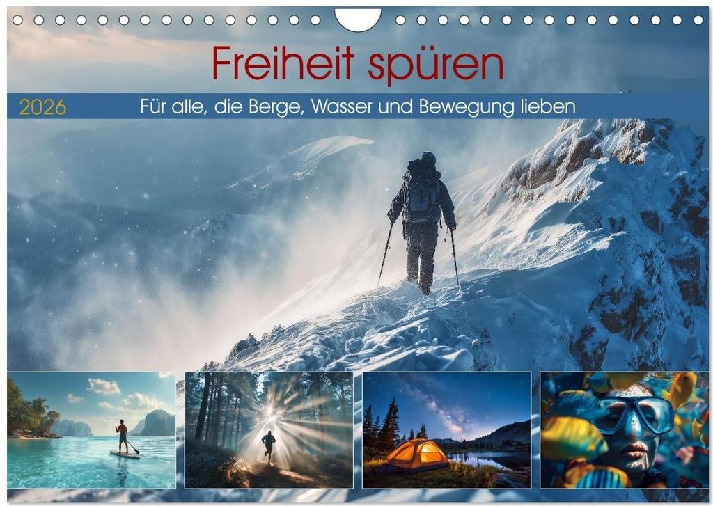 Freiheit spüren (Wandkalender 2026 DIN A4 quer), CALVENDO Monatskalender
