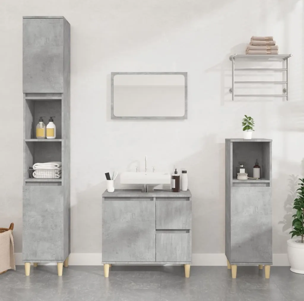 Mobile Bagno Design Cemento 65 cm - Eleganza Quotidiana The Living Store