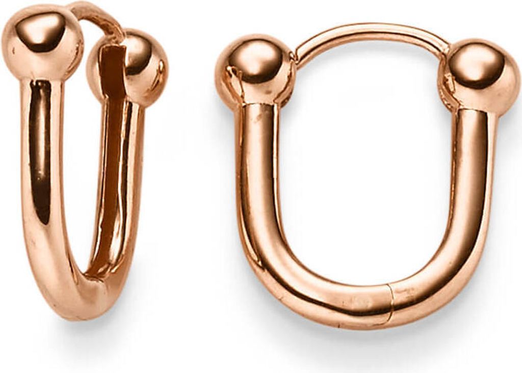 Paar Ohrringe Creolen 15x12,5mm 585 Gold Rotgold Ohrschmuck oval