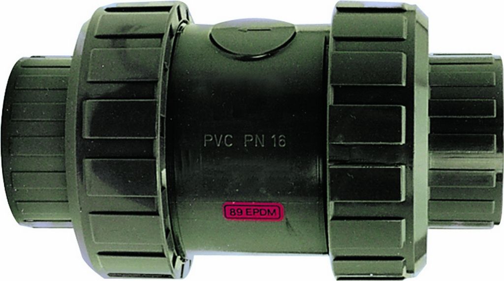 PVC Rückschlagventil Praher S6 | beidseitig Klebemuffe Ø 50 mm | PN 16 grau