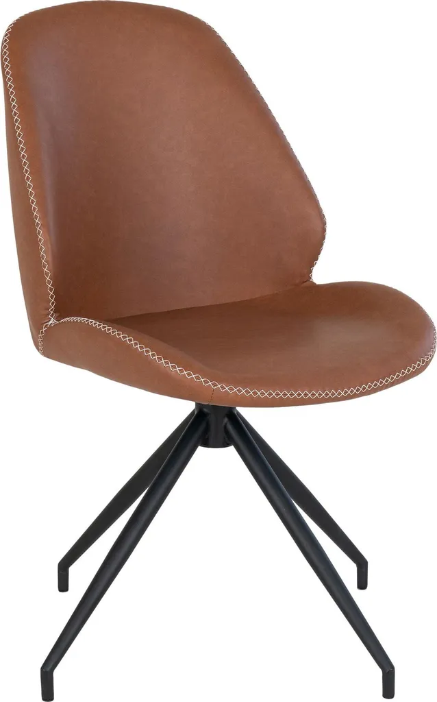 Fauteuil de Table MonteCarlo Pivotant Marron pour Repas Confortables
