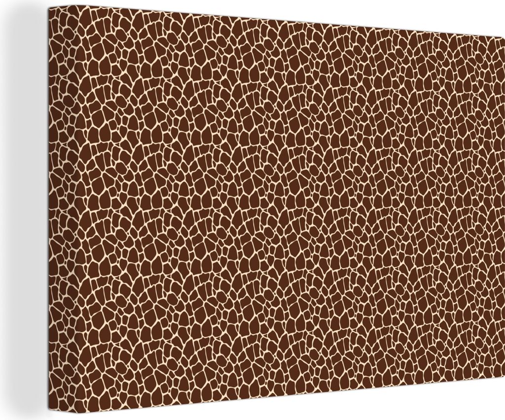 OneMillionCanvasses - Leinwandbilder - 140x90 cm, Giraffe - Tiermotiv - Design, Wandbilder Kunstdruck Wanddekoration - Foto auf Leinwand - Gemäl...