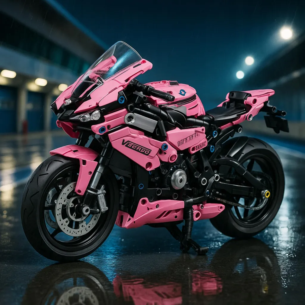 Modèle de Moto de Course Pro - Kit de Construction Complexe - 1000+ Pièces - 9