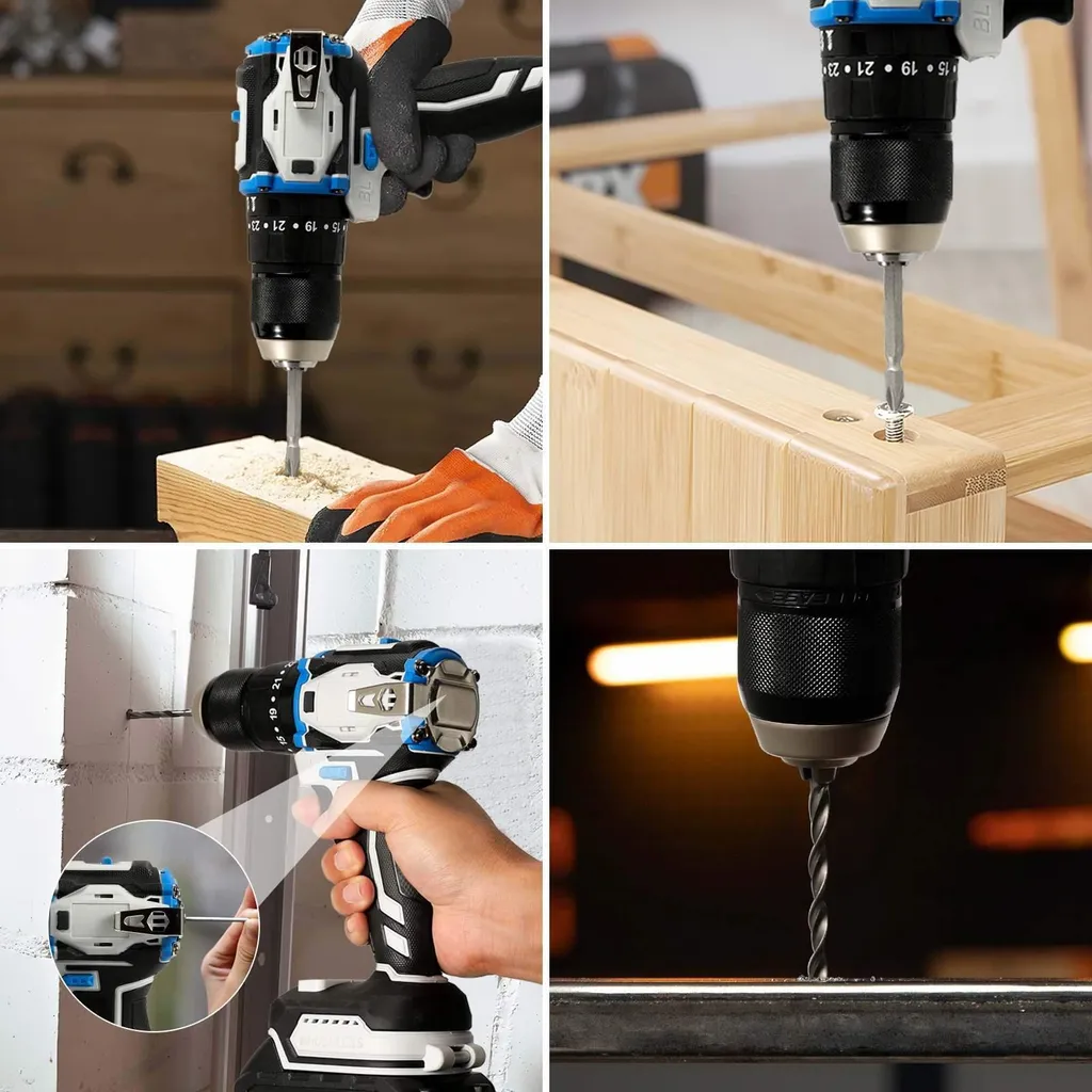 Tournevis électrique brushless à couple variable avec double batterie - 4