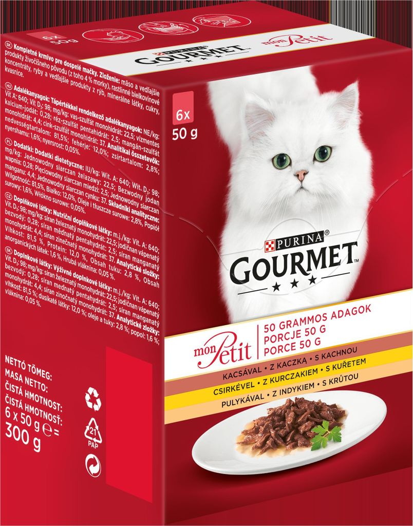 GOURMET MON PETIT Mix Drobiowy 6x50g Zdjęcie produktu 