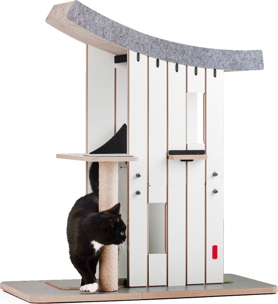 Design-Kratzmöbel Chalet Tatzenstein · Kratzbaum, Kletterturm · 75 x 38 x 85 cm