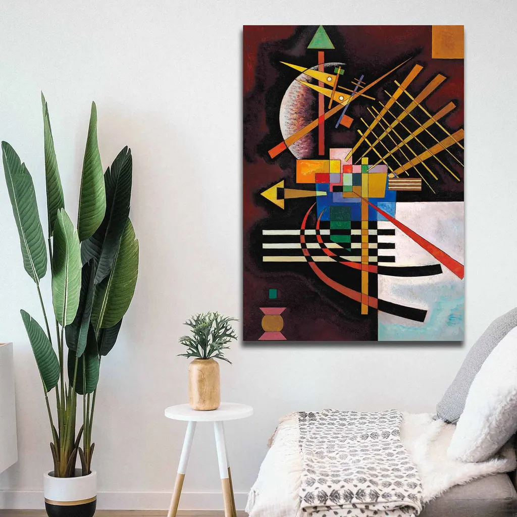 Tableau sur Toile 100% Coton Kandinsky - Couleurs Vives Format 70 x 100 cm