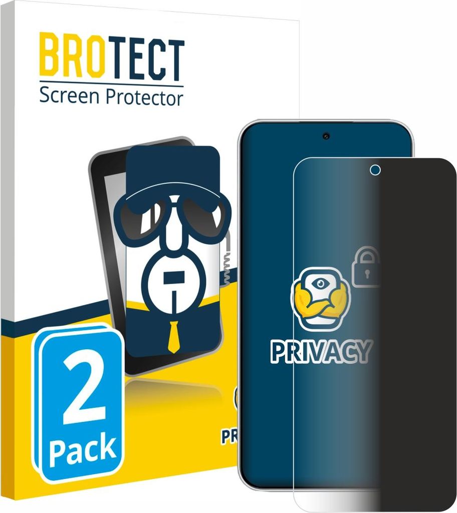 2x BROTECT Sichtschutzfolie für Xiaomi Redmi Note 15 Pro Anti-Spy Privacy Sichtschutz Blickschutz Folie Blaulicht-Schutz
