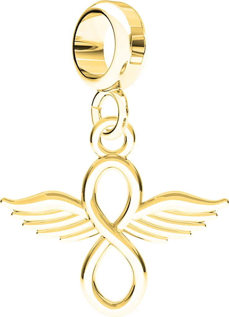Charm Uccello Oro e Infinito in Argento 925 | Gioiello Simbolico Donna