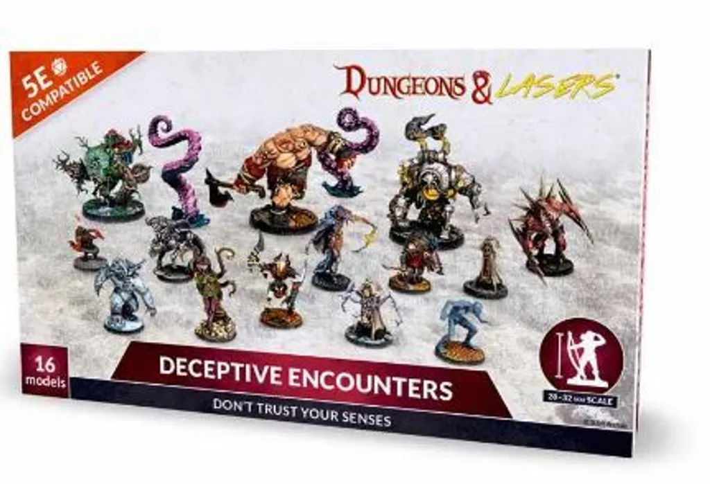 Dungeons & Lasers Deuslair Core Set : Kit de Figurines Fantasy RPG