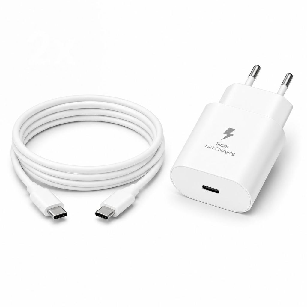 25W Ladegerät für Samsung Galaxy mit 1m USB-C Ladekabel – Produktbild 