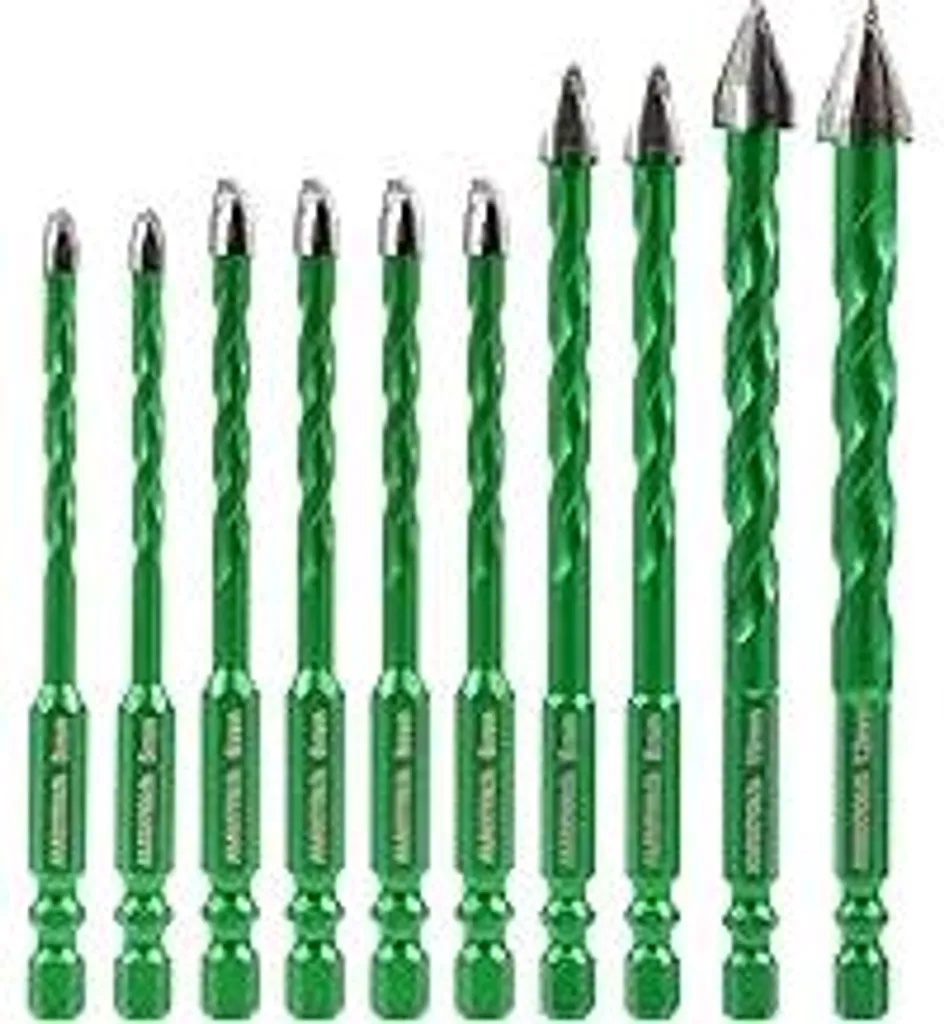 Kit Punte Professionali KURSTOL Carburo Tungsteno per Edilizia 10pz