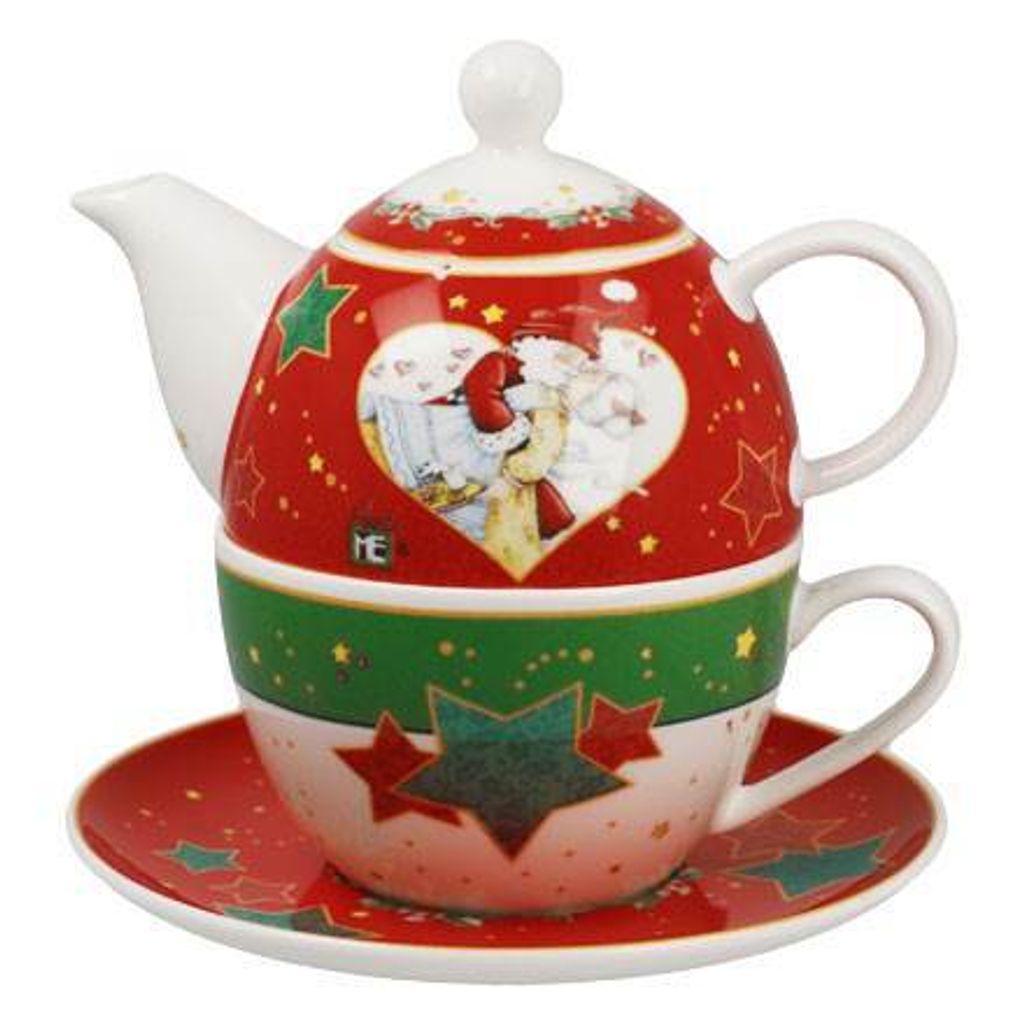 Goebel Tee-Set Tea for One Mary Engelbreit - Home Sweet Home 3-tlg., Fine Bone China, Bunt, 350 ml, 66725051