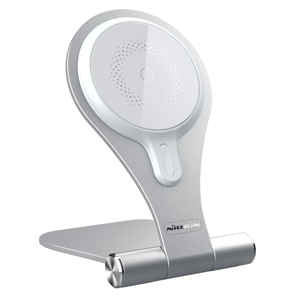 Station de charge rapide 15W Nillkin MagSafe gris en alliage d'aluminium