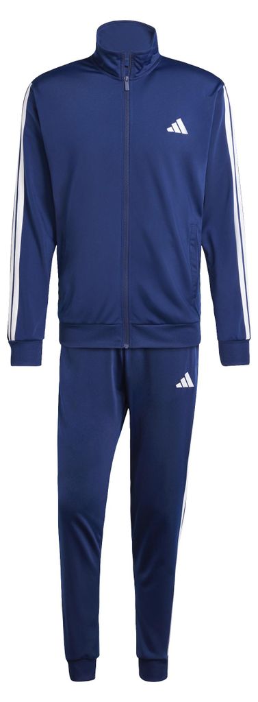 adidas SW Basic 3-Streifen Tricot Trainingsanzug - Dark Blue CONAVY/BLUE/WHITE XL